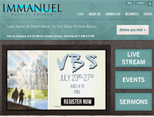 Tablet Screenshot of immanuelbc.net